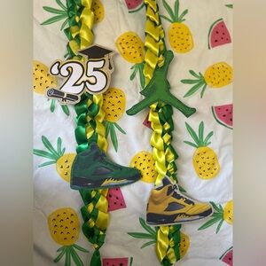 Graduation Party Supplies with Green and Yellow Accents